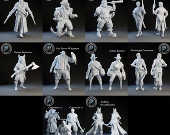 12-teiliges Piraten Set, Dungeons und Dragons, 3D Gedruckt, D & D, Tabletop, RPG Minis, Nautisches Abenteuer, Swashbuckling Suche von YourNeighborKnight