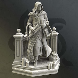 Divine Wisdom Miniature Female Elf Dungeons and Dragons Mini RPG Tabletop Miniature Painting Pathfinder 5e DnD Tharanais - DmS