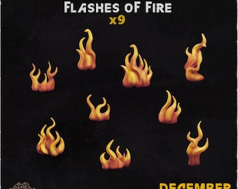 Résine grise non peinte 9 pièces Miniatures Éclairs de feu D&D Donjons et Dragons 28 mm/32 mm Embouts pour base de feu Miniatures flamme Petits morceaux de feuZbW