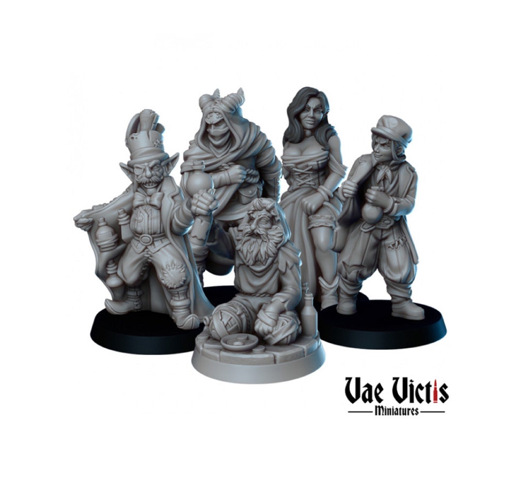 5pc Townsfolk Set, Villagers, Undergrounds People, Assassin, Dnd ...