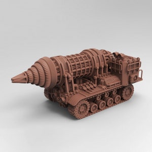 Heavy Drill Miniature DnD Dungeons and Dragons Scifi  Wasteland Mining Vehicle 28mm/32mm Fantasy RPG Tank Scatter Terrain Heavy Vehicle RPG
