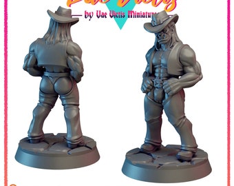 Orc Cowboy DnD Dungeons and Dragons 28mm 32mm Wild West Funny Gift for DM Bae Victis Orc Villager Miniature by Vae Victis Miniatures