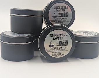 Vela de cera de abejas perfumada de 3 oz vertida a mano de Innkeepers Tavern