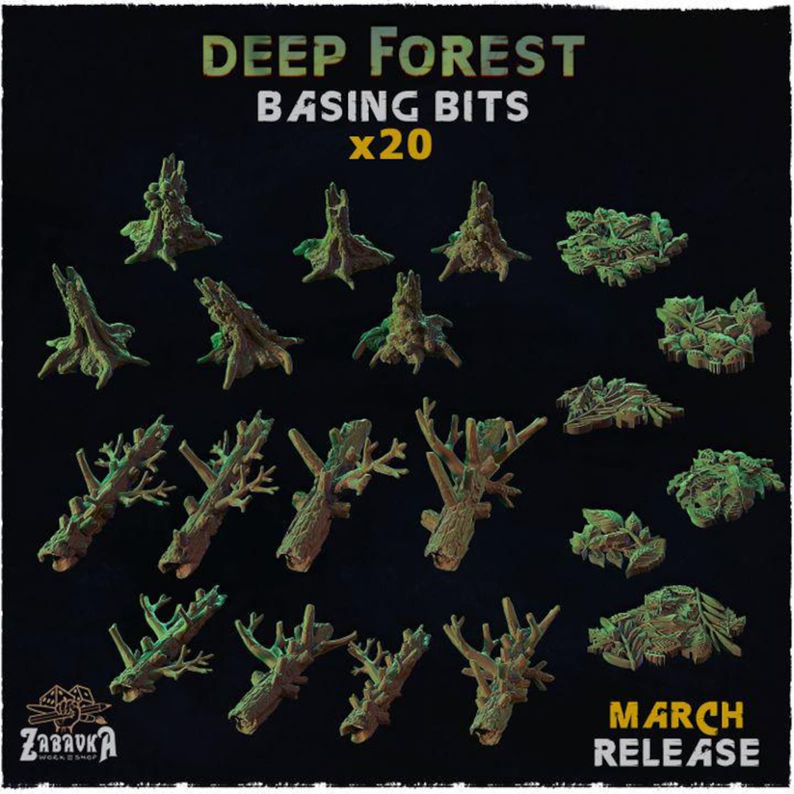 Wraithroot Tree Dnd 20pc Tree Roots for Dungeons and Dragons 28mm/32mm Basing Bits Dnd ...