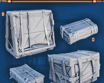Folded Tarp Industrial Sci Fi Scenery Factory Miniatures for Dungeons and Dragons 28mm/32mm Basing Bits DnD Scatter Terrain D&D TTRPG  - STL
