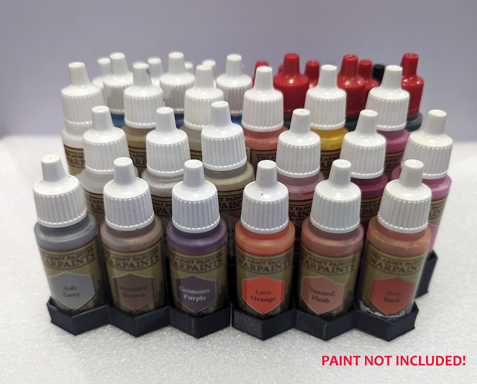3D Printed Paint Rack Organizer 9 Slot Sections for Vallejo & Army ...