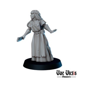 Female Butcher for DnD Dungeons and Dragons Tabletop RPG Fantasy Wargames Butcher Vendor Miniature 28mm 32mm Townsfolk Villager Vae Victis