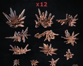 12pc FX-Bullet Hit - Basing Bits 28mm/32mm TTRPG Wargaming Battlefield Scenery Blood Splatter Miniatures FX Elements Gunfire SceneryZbW