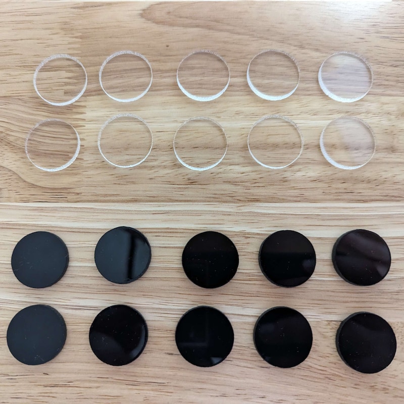 Clear Acrylic 25mm Etsy