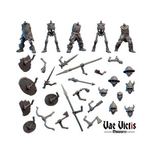 Skeleton Army Squad, Modular, DnD Miniature Undead army for Tabletop games D&D War Games by Vae Victis Miniatures Present for DM