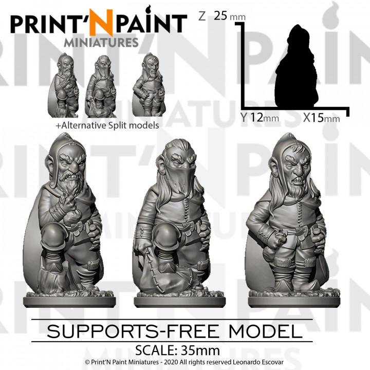 3 Gnome Thieves Miniatures – Dungeons and Dragons Rogue NPC Set for Dnd ...