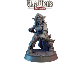 Goblin Rogue Miniature for DnD Dungeons and Dragons Tabletop RPG Miniatures DnD Rogue Goblin Warrior Fighter 28mm/32mm Scale options