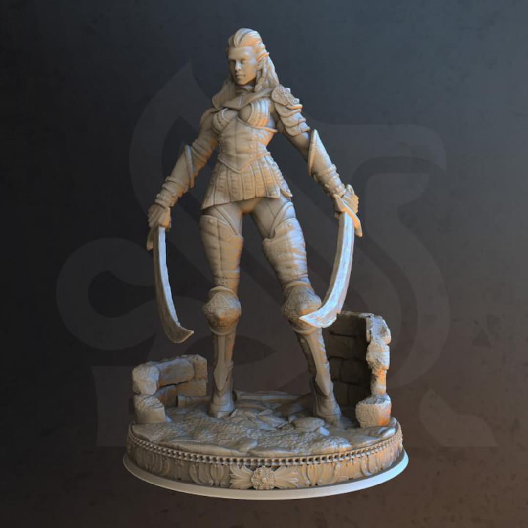 Female Agent Miniature Dungeons and Dragons 28mm/32mm/38mm Mini RPG ...