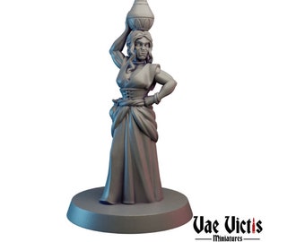 Ork Miniature DnD Dungeons and Dragons 28 mm 32 mm Miniatur Ork Dame für Tabletop RPG Fantasy Spiele DnD5e von Vae Victis Miniatures