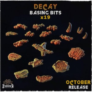 19pc Decay Basing Bits DnD Dungeons and Dragons Thorn Growths Ulcer Basing Bits Scatter Scenery TTRPG Minis 28mm/32mm RPG Fantasy MinisZbW