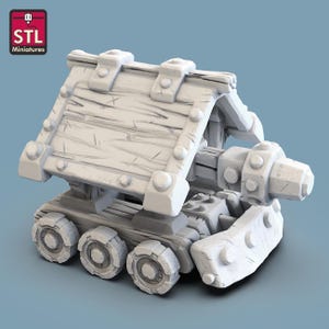 Belagerungswaffe BaatlRam DnD Dungeons and Dragons 28mm/32mm TTRPG Wargame Miniature RPG Scatter Scenery Waffe Miniature Cart