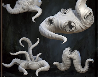 4pc Spawn of Darkness Miniature Set DnD Dungeons and Dragons 28mm/32mm TTRPG Wargame Miniatures Eldritch Horror Pathfinder TTRPGs Grimdark