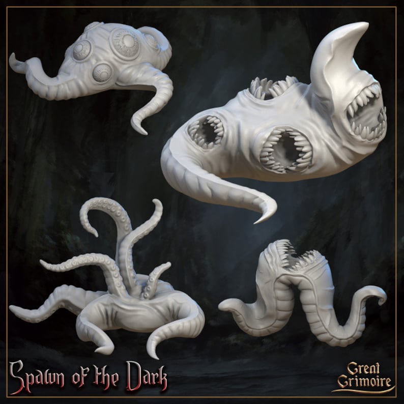 Dndcore Spawn 4pc Spawn of Darkness Miniature Set Dnd Dungeons and Dragons 28mm/32mm ...