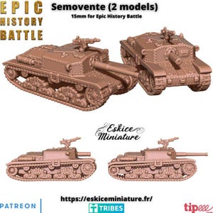Tanque italiano Semovente da 2ª Guerra Mundial – 15 mm 20 mm 28 mm 32 mm escala 1 35 – Miniatura de veículo do eixo para jogos de guerra e dioramas – Miniatura Eskice
