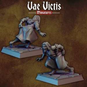 Vampire Spawn DnD Dungeons and Dragons 28mm/32mm Female Evil Miniature TTRPG Fantasy Wargame Figurine