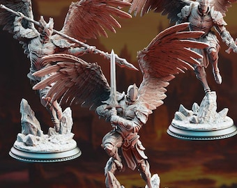 Miniatura Flying Angel Fighter Femmina - Per D&amp;D, Pathfinder