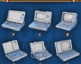 Sci-fi Laptop Miniatures for Dungeons and Dragons 28mm/32mm Basing Bits DnD Scatter Terrain Scenery  D&D TTRPG Mini Basing Material - STL