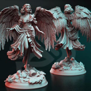 Celestial Angel of Love DnD Dungeons and Dragons 28mm/32mm TTRPG Wargame Miniature Angel RPG Tabletop Miniature Pathfinder DnD 5e Minis