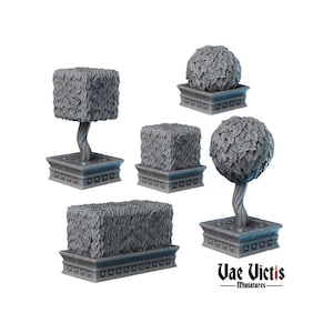 Bushes and Tree Miniature Terrain for DnD Dungeons and Dragons Dioramas Tabletop RPGs Wargaming Scatter Terrain 28mm/32mm Scale scenery