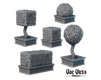 Terreno in miniatura con cespugli e alberi per D&D, Dungeons and Dragons, Diorami, Giochi di ruolo da tavolo, Wargaming, Terreno sparso, Scenario in scala 28 mm/32 mm