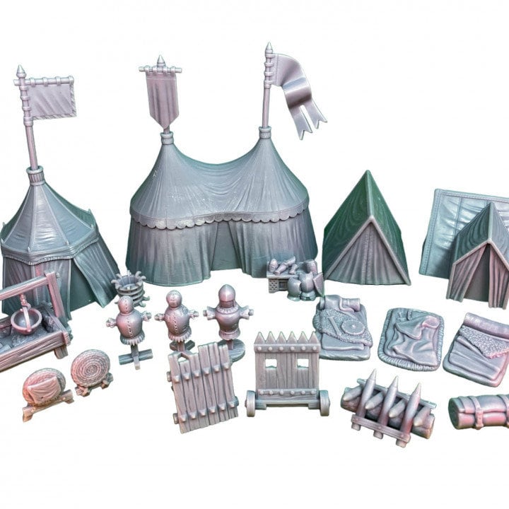 campsite-terrain-set-dnd-dungeons-and-dragons-28mm-32mm-tents-archery