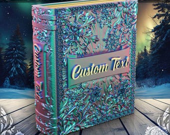 Custom Text Frost Tome, Dice Holder, Card Holder, Gift for DM, FatesEnd