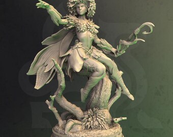 Forest Dryad Fairy DnD Dungeons and Dragons 28mm/32mm Fantasy RPG Pathfinder 5e DnD Elenil - DmS