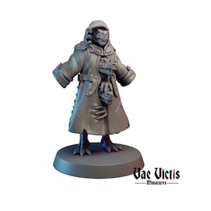 3 Kobolde im Trenchcoat DnD Dungeons and Dragons TTRPG Fantasy Humanoide Kreatur Townsfolk NPC DnD Kobold Krieger Figur 28mm 32mm