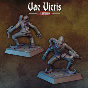 Corrupted Jester Miniature DnD Dungeons and Dragons 28mm/32mm DnD Monster Plague Warrior TTRPG Wargame Miniature Fantasy figurine Jester
