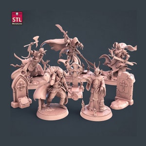 Graveyard Scatter Terrain DnD Dungeons and Dragons 28mm/32mm Grave Miniatures TTRPG Fantasy Props Wargame Grave DnD NPCs Haunted Gravestones