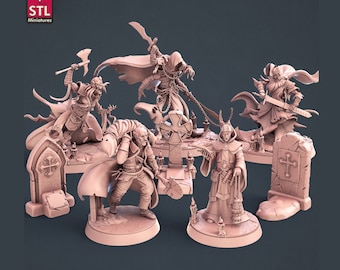 Graveyard Scatter Terrain DnD Dungeons and Dragons 28mm/32mm Grave Miniatures TTRPG Fantasy Props Wargame Grave DnD NPCs Haunted Gravestones