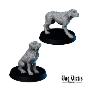 Police Dog Poses 28mm/32mm Miniature NPCs for DnD Dungeons and Dragons Dog Companion Fantasy TTRPG Wargaming Miniatures by VV Miniatures