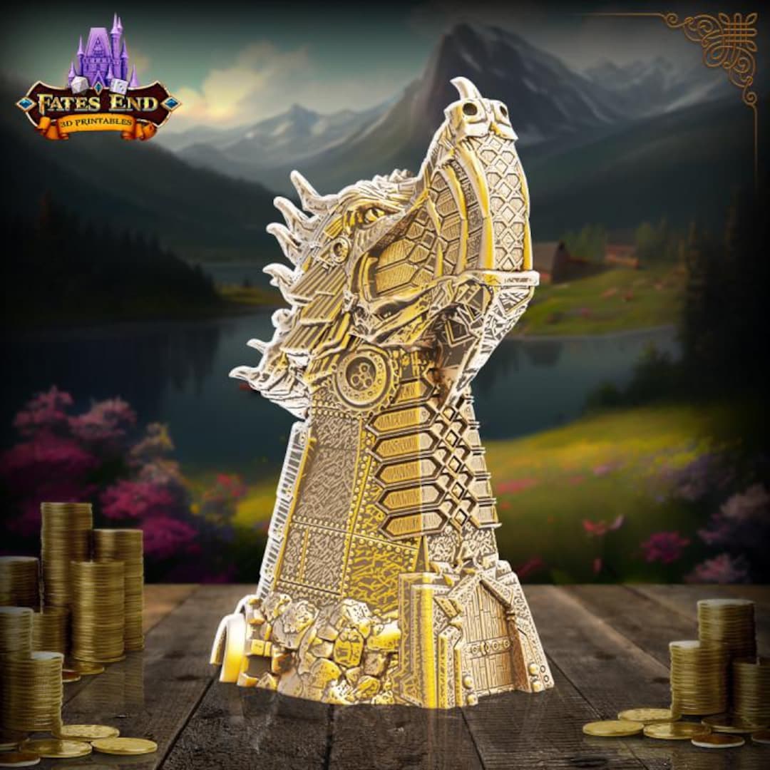 Clockwork Monster Bank – Steampunk Coin Bank – Fantasy Mechanical Decor ...