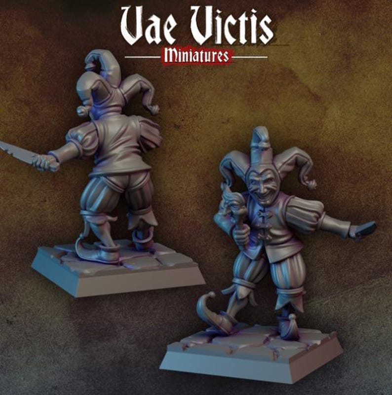 Clown 01 Dnd Dungeons and Dragons Circus Miniature 28mm/32mm TTRPG ...