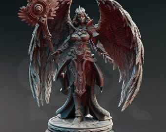 Aasimar Angelic Kleriker Dungeons and Dragons Engel Krieger Spellcaster Mini RPG Tabletop Miniature DnD Magier Pathfinder 5e DnD Elysia - DmS