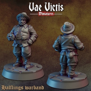 Sancho the mayor miniature DnD Dungeons and Dragons Gift for DM NPC 28mm 32mm D&D Pathfinder Halfling Warband by Vae Victis Miniatures