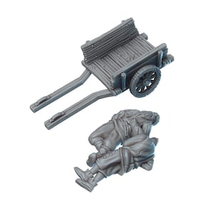 Corpse Scatter DnD Dungeons and Dragons Broken Cart DnD Scatter Terrain 28mm/32mm RPG Wargaming Miniatures Schlachtfeld Figuren FantasyRPG