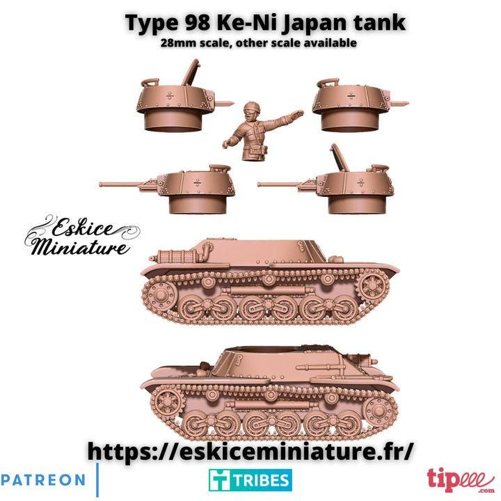 Type 98 Ke Ni Japan Tank WW2 – 15mm 20mm 28mm 32mm 1 35 Scale