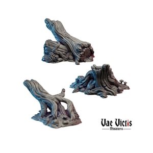Large fallen tree scatter terrain DnD Dungeons and Dragons 28mm/32mm Tabletop RPG Miniatures Wargame Scatter Terrain TTRPG Fantasy Forest