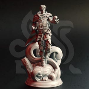 Human Wizard Miniature DnD Dungeons and Dragons 28mm/32mm Human Sorcerer Miniature Figurine Pathfinder 5e DnD Minis TTRPG Fantasy