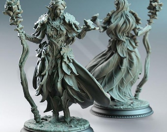 フェイウォーカー エルフ ドルイド ダンジョンズ＆ドラゴンズ 女性 ファンタジー エルフ かわいい ミニ RPG 卓上 ミニチュア DnD ペインティング パスファインダー 5e DnD Synoria - DmS