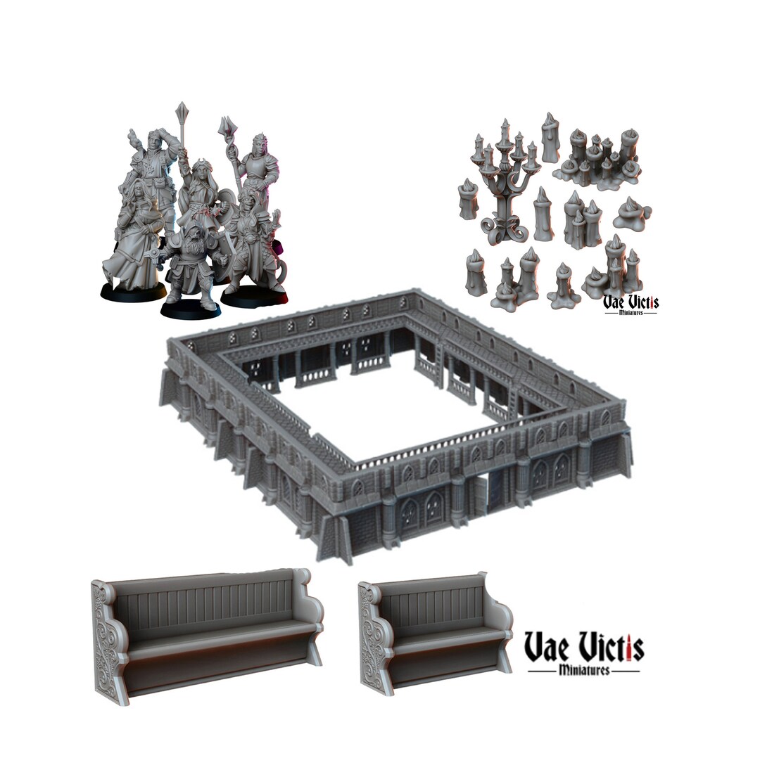 Church Modular Set, Dnd, Dungeons and Dragons, Pathfinder, Tabletop RPG