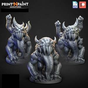 3 Horror Spawns Miniature – Dungeons and Dragons DnD 5e Pathfinder RPG Tabletop Fantasy Figure –PnP