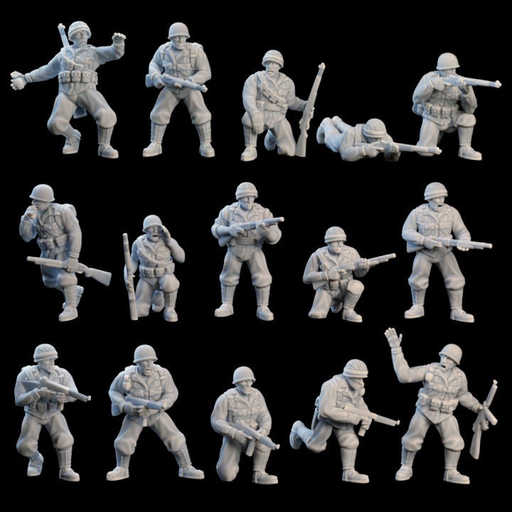 Lot De 48 Figurines Métal MINIFIGS 15mm Années 80-90 - Soldats Russes Et Allemands WWI | Occasion Bon état
