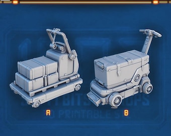 Hover Pallets for Industrial Sci Fi Wargame Scenery Factory Miniatures 28mm/32mm Scatter Terrain Scenery  D&D TTRPG - STL